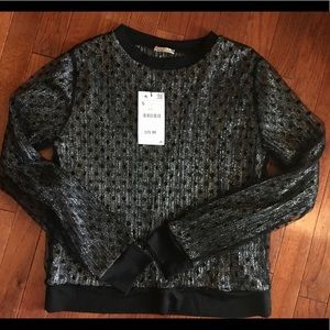 NWT Zara Black Glitter Sweater, sz S
